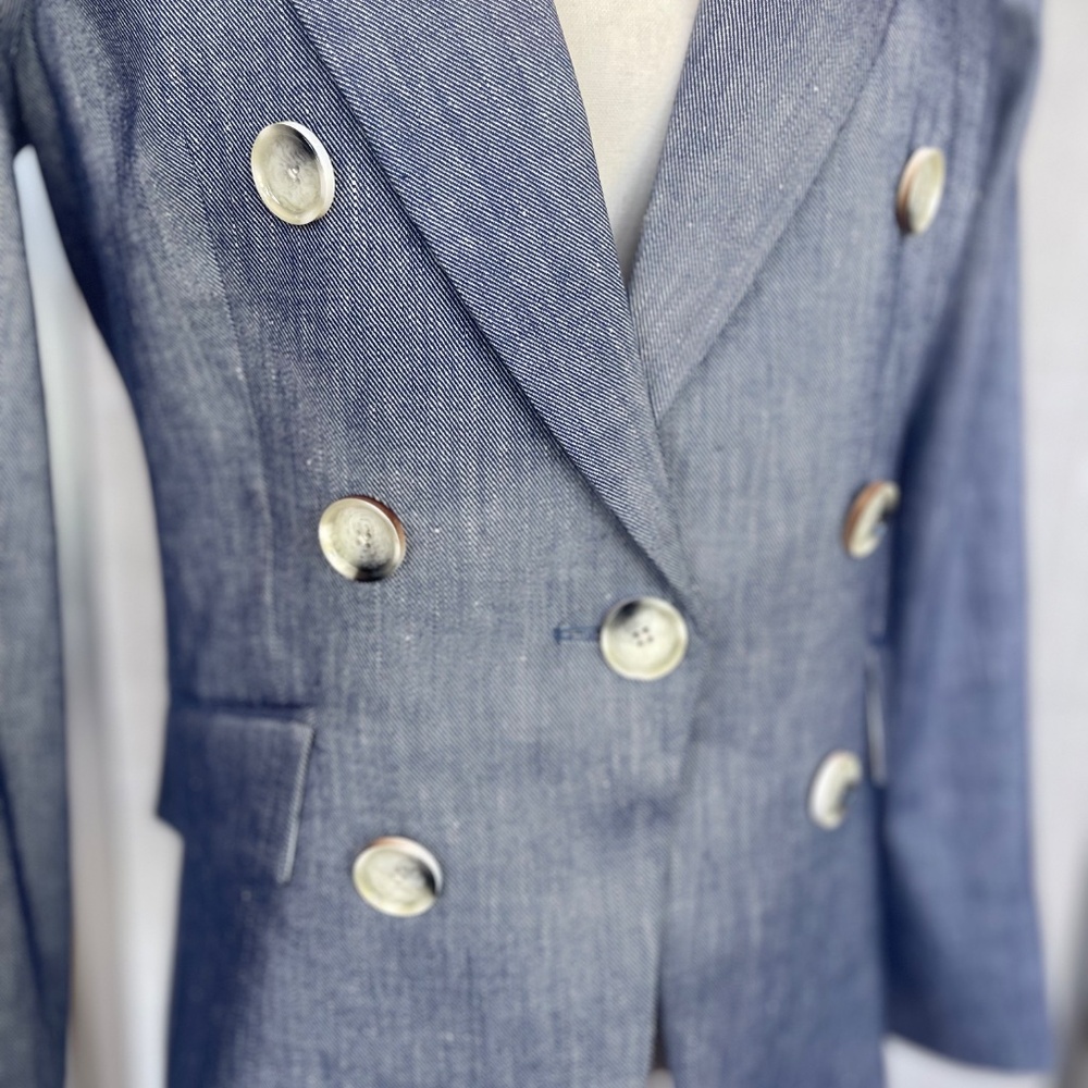 NWOT Veronica Beard Blue Kelson Dickey Jacket sz 8 - Picture 3 of 15